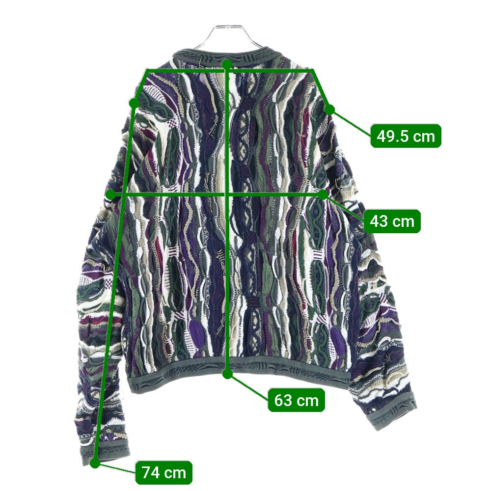 COOGI(クージー) 3D Crew Neck Knit クルーネック 長袖ニット セーター マルチカラー