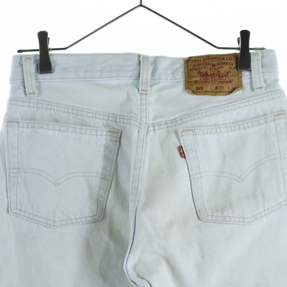Levi's(リーバイス) 90s 501xx ボタン裏520 USA製 ボタンフライデニムパンツ ライトブルー