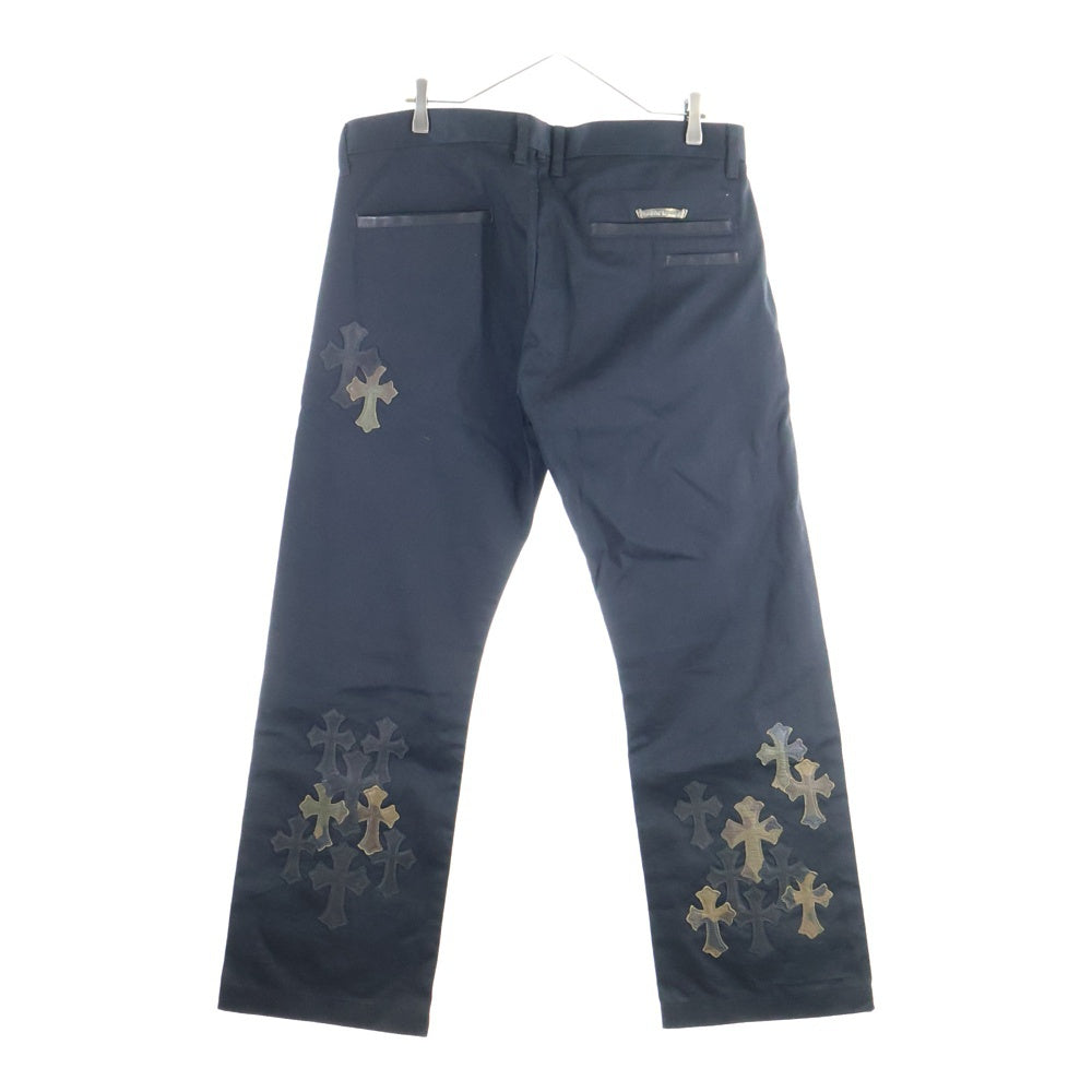 CHROME HEARTS(クロムハーツ) CHINOS CEM CRS PTCH クロスパッチ付きチノロングパンツ ブラック/カーキ