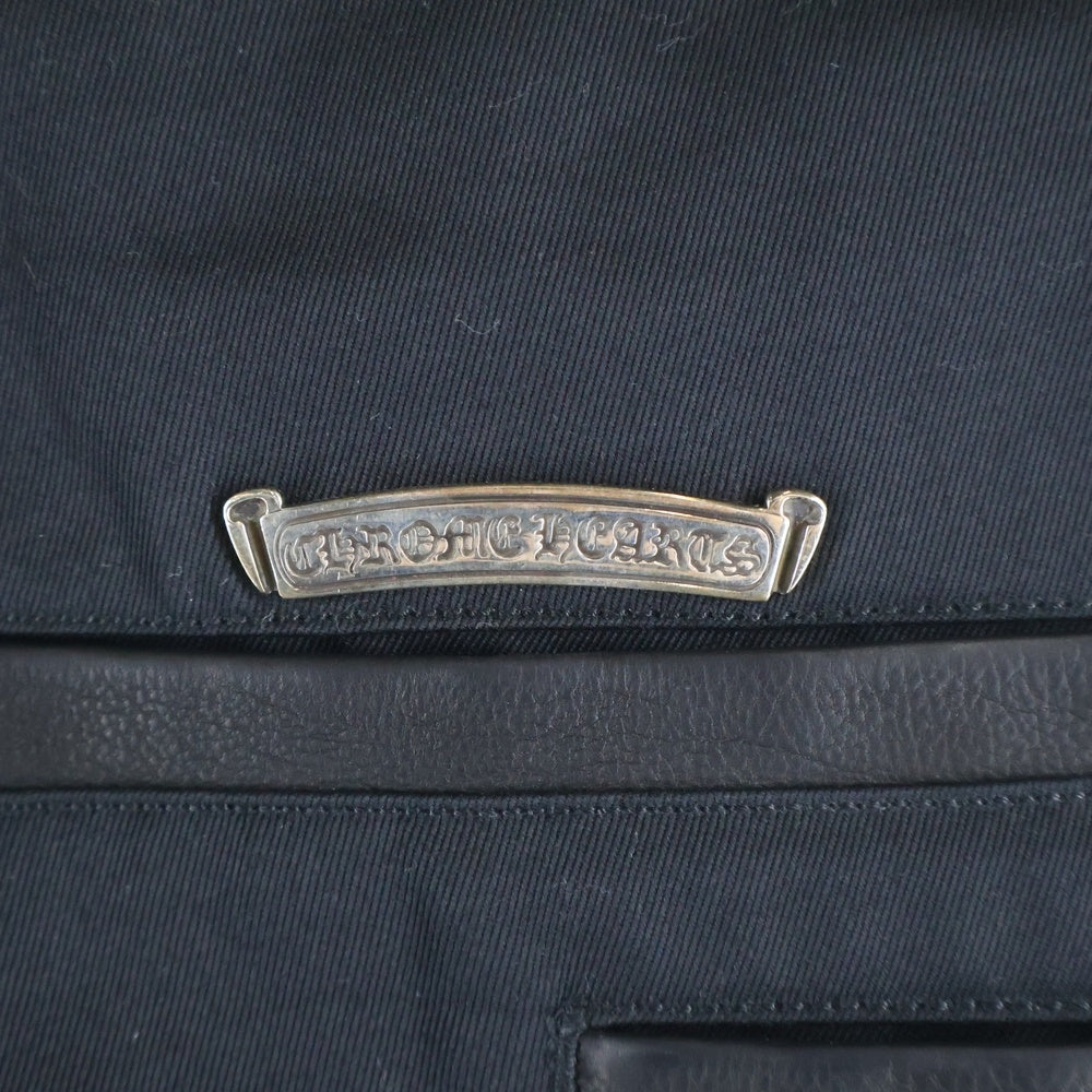 CHROME HEARTS(クロムハーツ) CHINOS CEM CRS PTCH クロスパッチ付きチノロングパンツ ブラック/カーキ