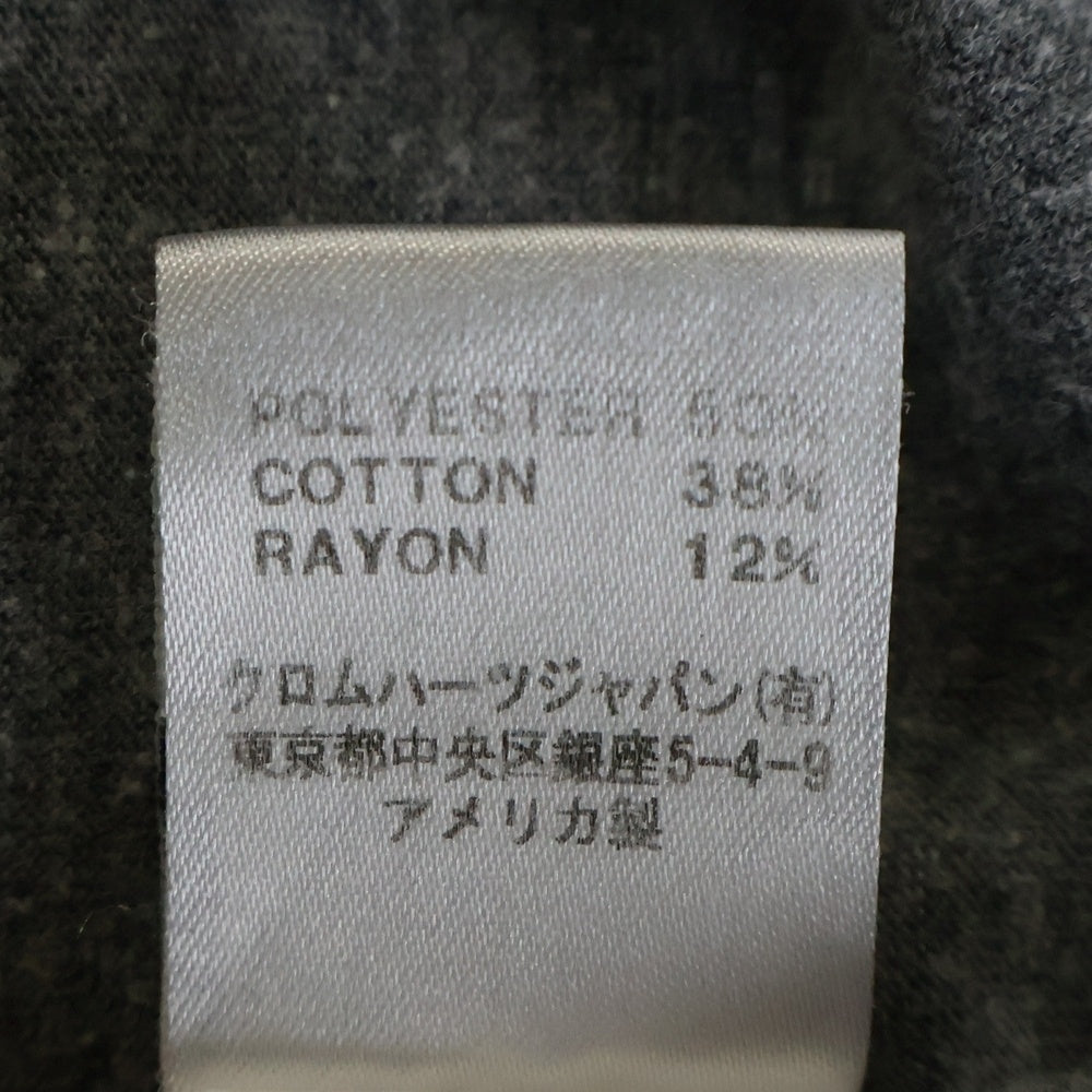 CHROME HEARTS(クロムハーツ) AMERICAN FLAG アメリカンフラッグ ヘンリーネック ラグランスリーブ 七分丈Tシャツ カットソー グレー