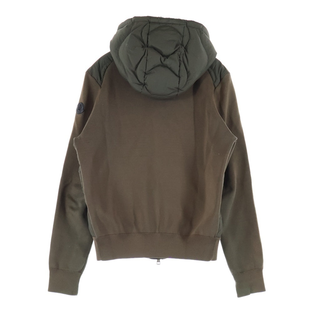 MONCLER(モンクレール) TRICOT CARDIGAN キルティングジップアップフーディージャケット カーキ F1091985200 V9075