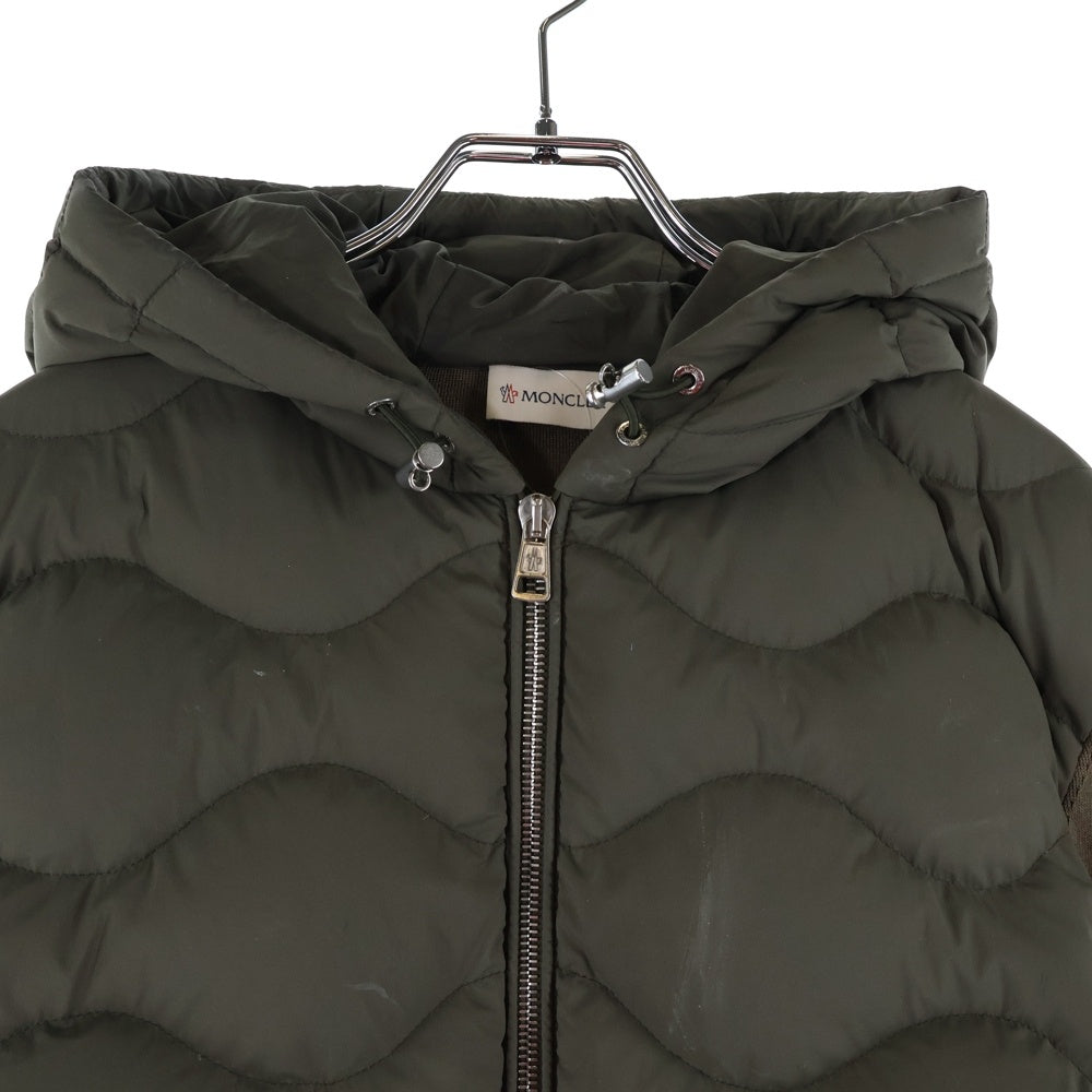 MONCLER(モンクレール) TRICOT CARDIGAN キルティングジップアップフーディージャケット カーキ F1091985200 V9075