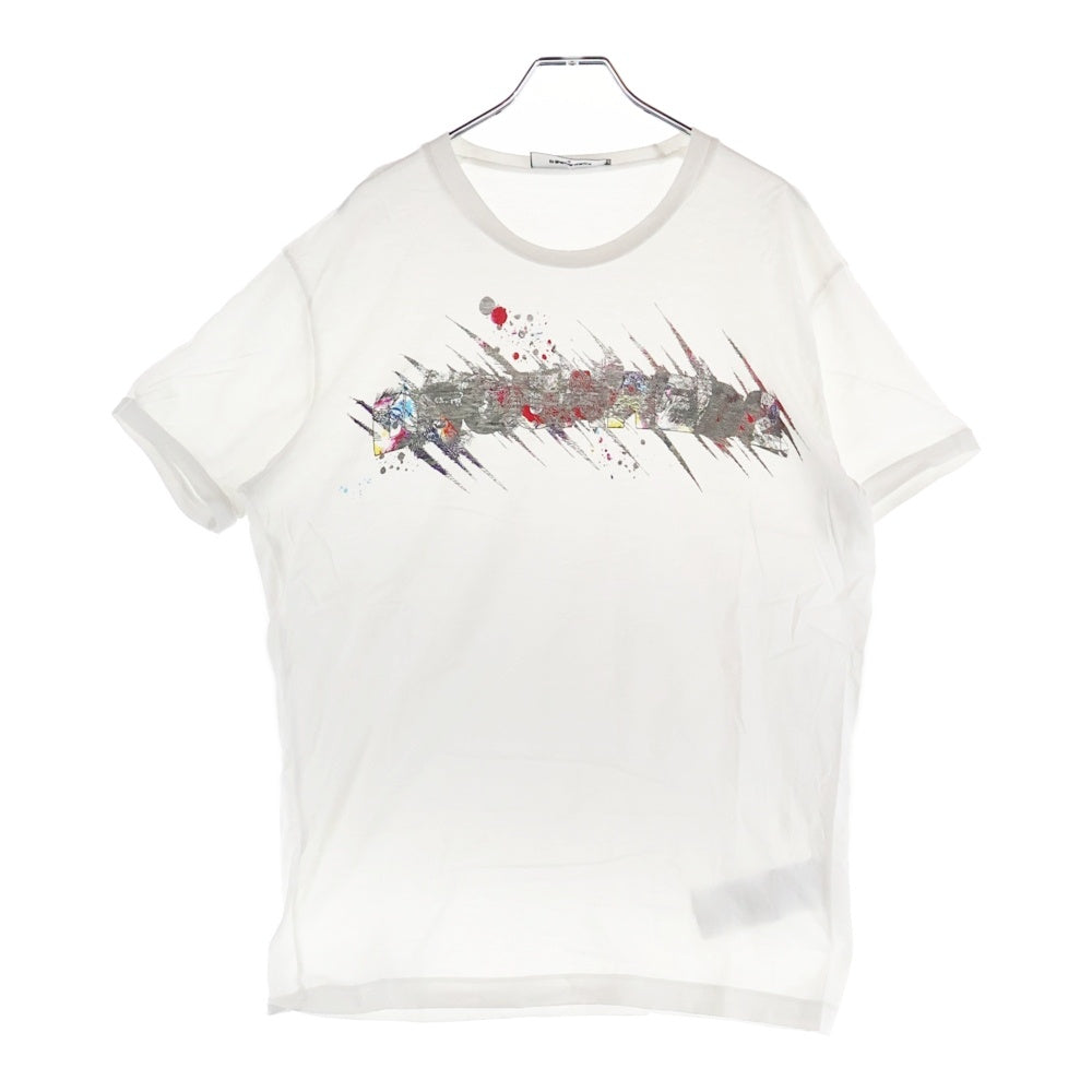 DSQUARED2(ディースクエアード) フロントプリント クルーネック半袖Tシャツカットソー ホワイト S71GD0805 S22427