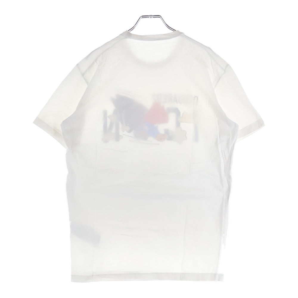 DSQUARED2(ディースクエアード) フロントプリント クルーネック半袖Tシャツカットソー ホワイト S79GC0012 S23009
