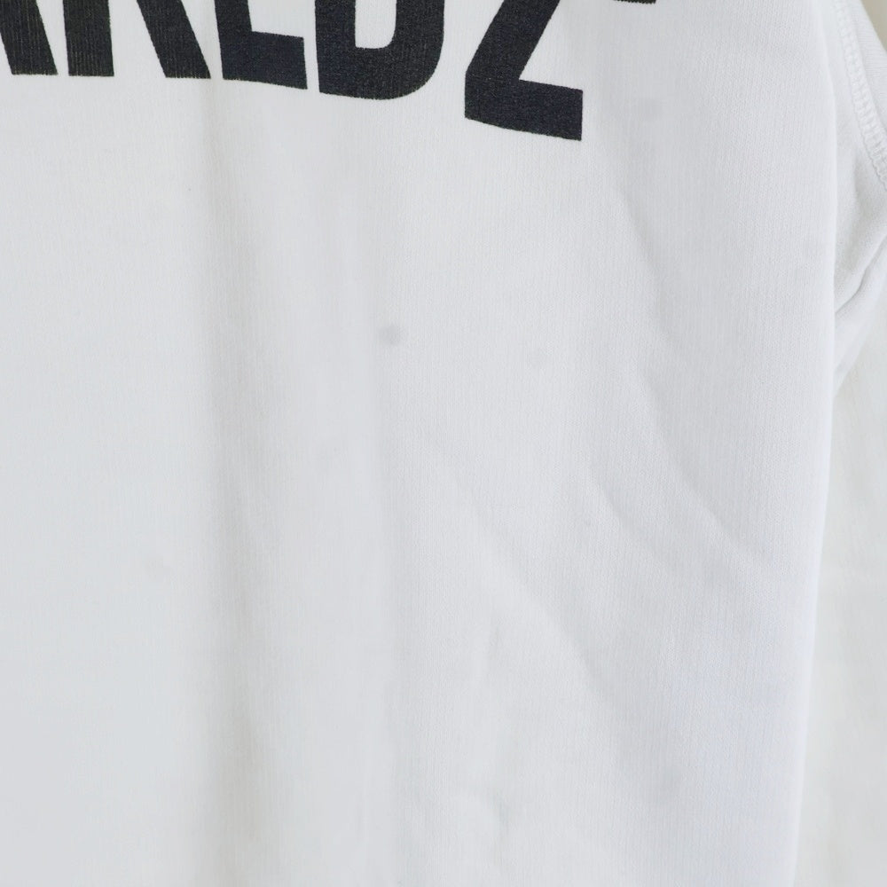 DSQUARED2(ディースクエアード) フロントロゴプリント クルーネック長袖スウェットトレーナー ホワイト S74GU0331 S25030