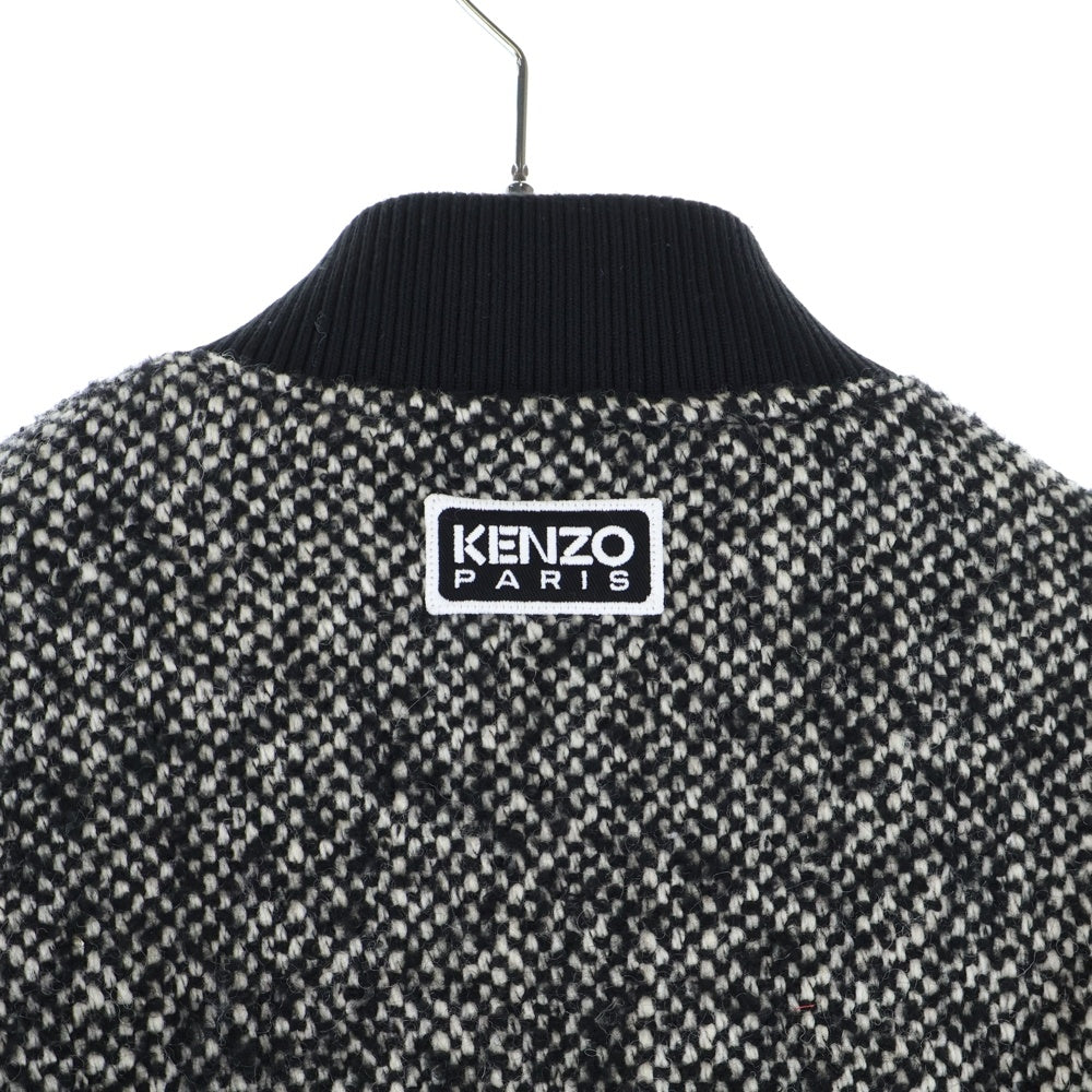 KENZO(ケンゾー) WOOL VARSITY JACKET ウールバーシティージャケット ブラック/ホワイト FE65BL 1489OX