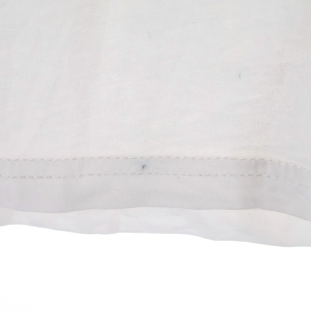 DIESEL(ディーゼル) フロントロゴ刺繍 バックDデザイン クルーネック半袖Tシャツカットソー ホワイト/ブルー A15164