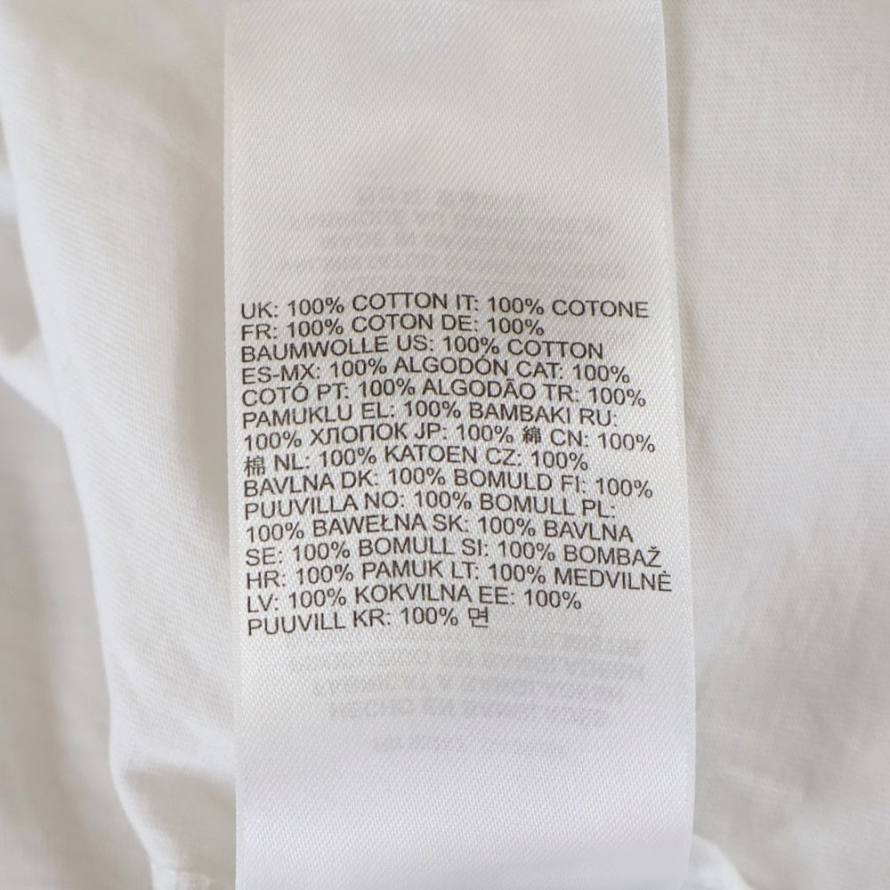 DIESEL(ディーゼル) フロントロゴ刺繍 バックDデザイン クルーネック半袖Tシャツカットソー ホワイト/ブルー A15164