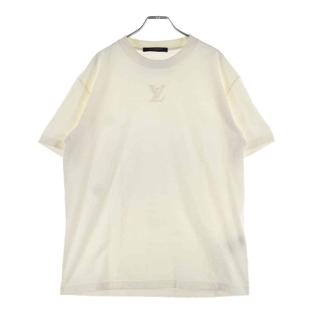 LOUIS VUITTON(ルイヴィトン) LVエンボスロゴインサイドアウト クルーネック半袖Tシャツカットソー ホワイト RM252MQ DT3 HNY55W