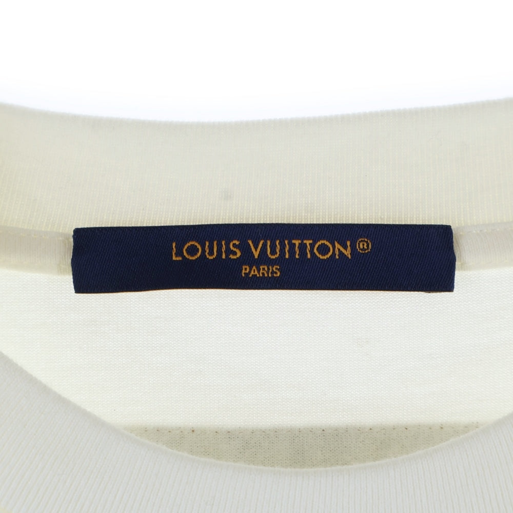 LOUIS VUITTON(ルイヴィトン) LVエンボスロゴインサイドアウト クルーネック半袖Tシャツカットソー ホワイト RM252MQ DT3 HNY55W