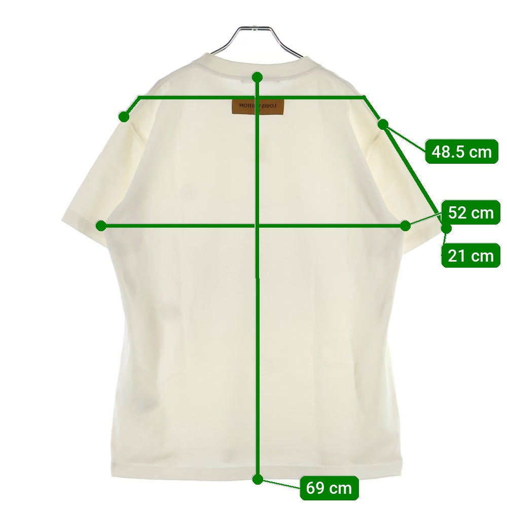 LOUIS VUITTON(ルイヴィトン) LVエンボスロゴインサイドアウト クルーネック半袖Tシャツカットソー ホワイト RM252MQ DT3 HNY55W