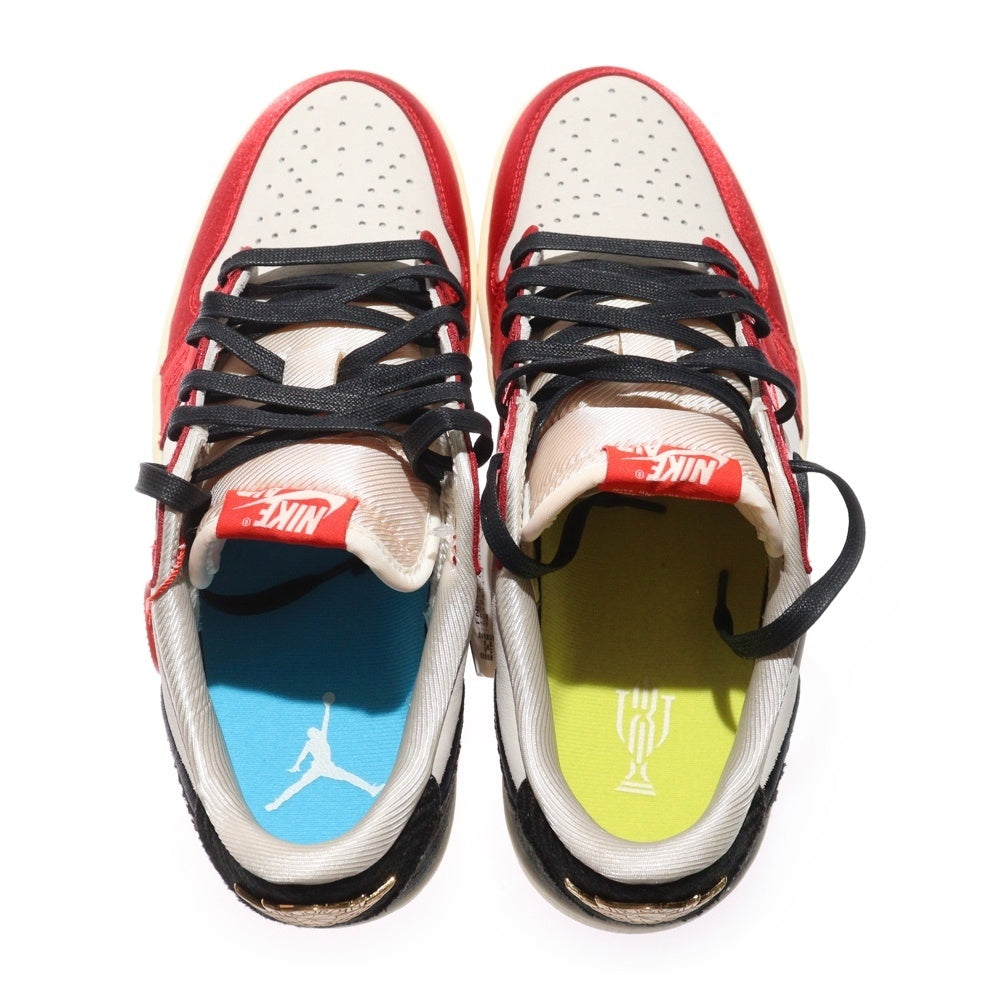NIKE(ナイキ) ×Trophy Room Air Jordan 1 Low OG Sail and Varsity Red トロフィールーム エアジョーダン1 OG ローカットスニーカー レッド US9/27cm FN0432-100