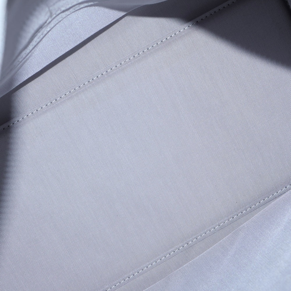 DUREN(デューレン) レタープリント レザートートバッグ ホワイト/ブルー