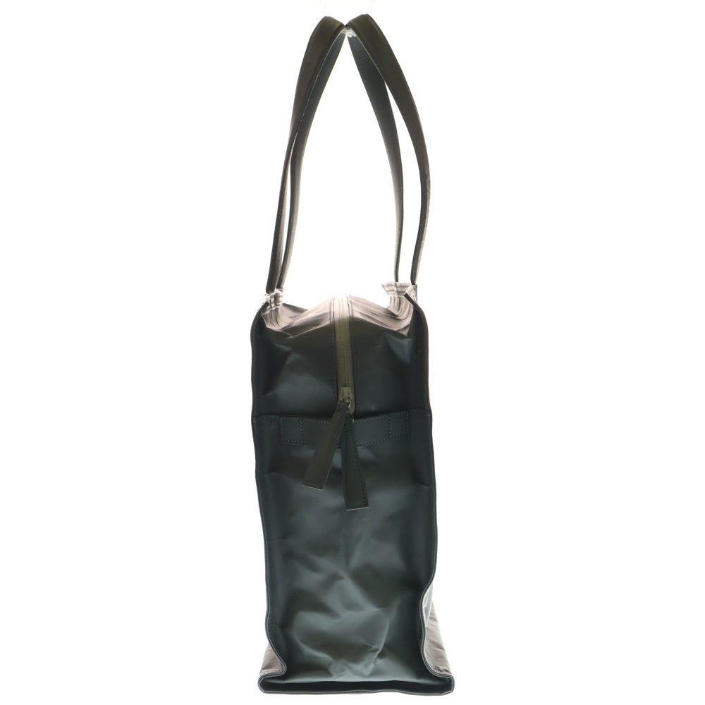 DUREN(デューレン) スタッズ付き クリンクルレザー トートバッグ カーキ