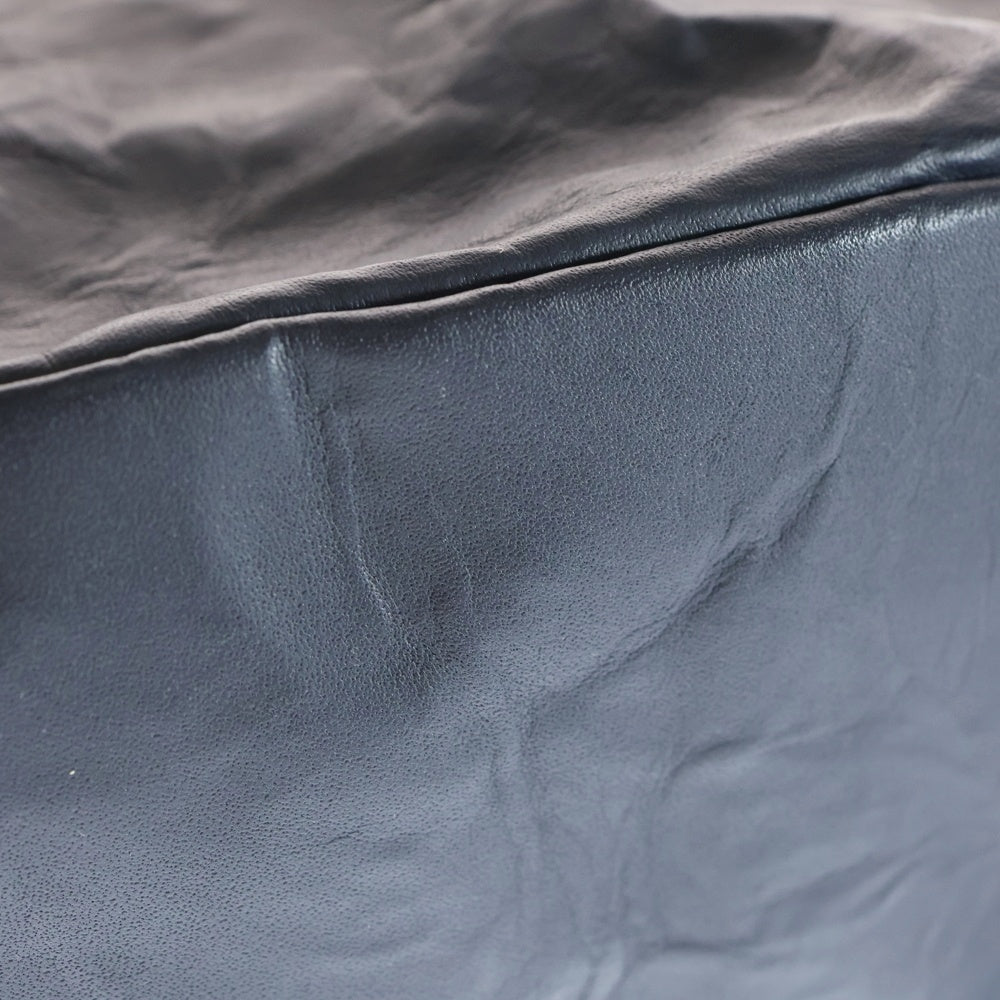 DUREN(デューレン) スタッズ付き クリンクルレザー バックパック リュック ネイビー