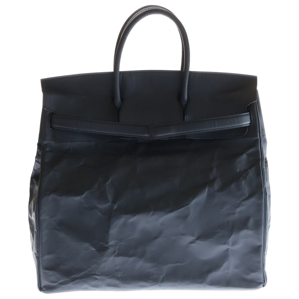 DUREN(デューレン) THE MAN クリンクルレザー フラップトートバッグ ネイビー