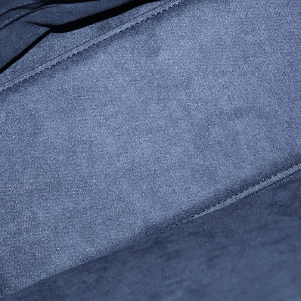 DUREN(デューレン) スタッズ付き クリンクルレザー ジップトートバッグ ネイビー