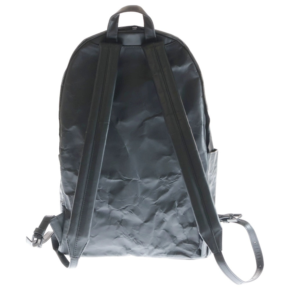 DUREN(デューレン) スタッズ付き クリンクルレザー バックパック リュック ブラック