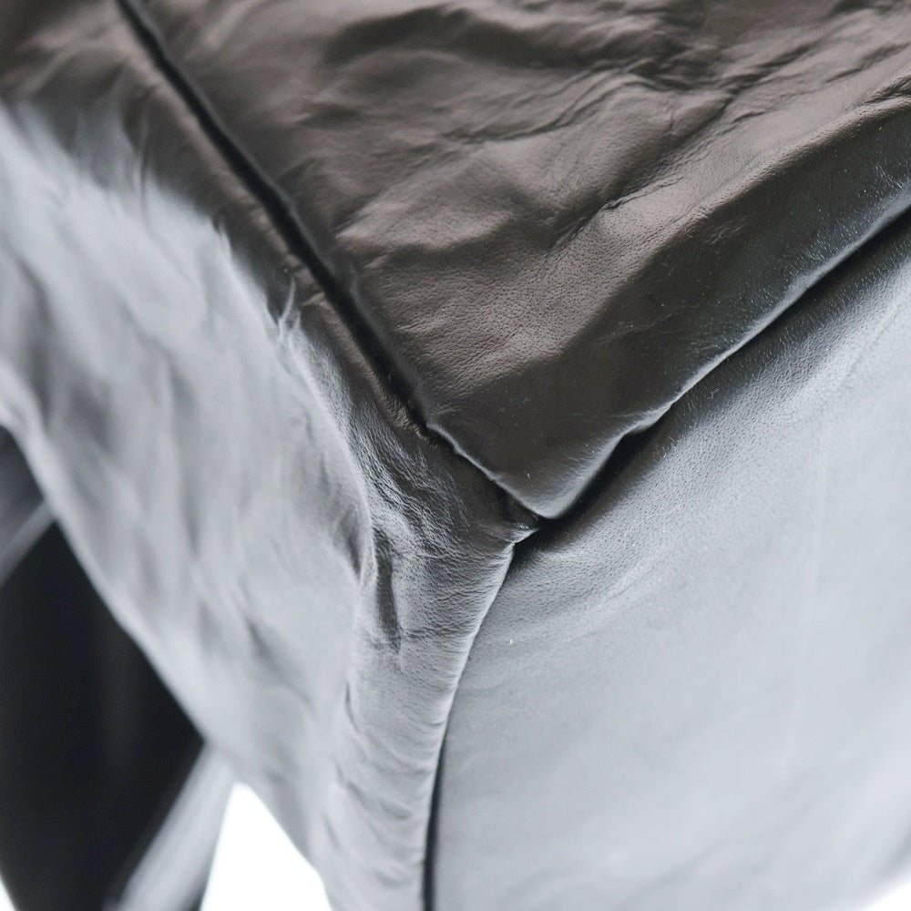 DUREN(デューレン) スタッズ付き クリンクルレザー バックパック リュック ブラック