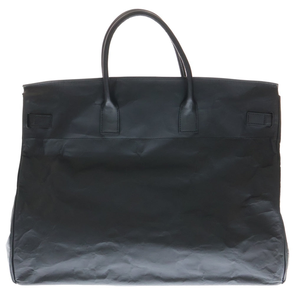 DUREN(デューレン) THE MAN クリンクルレザー フラップトートバッグ ブラック