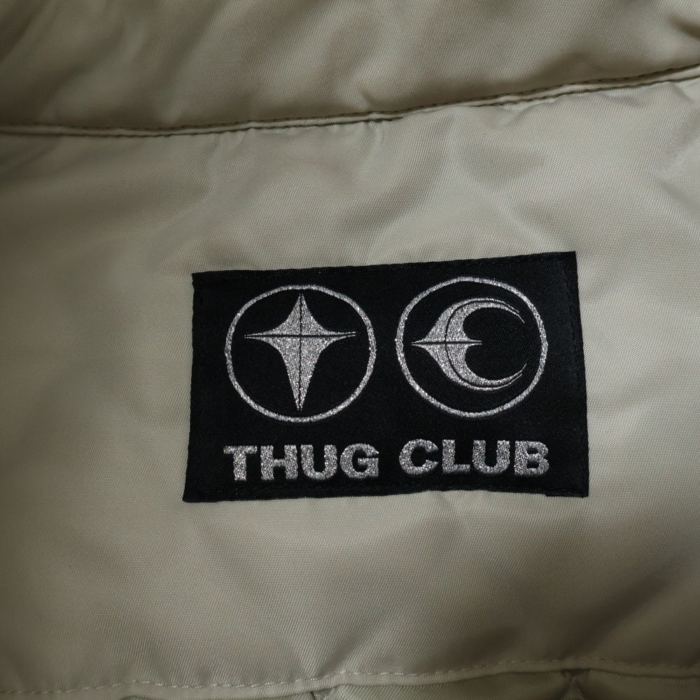 THUG CLUB(サグクラブ) スタッズ装飾 ボンバージャケット ベージュ TC24JP1302