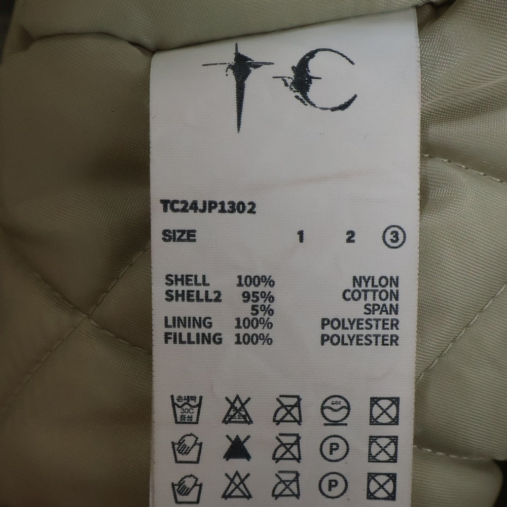 THUG CLUB(サグクラブ) スタッズ装飾 ボンバージャケット ベージュ TC24JP1302