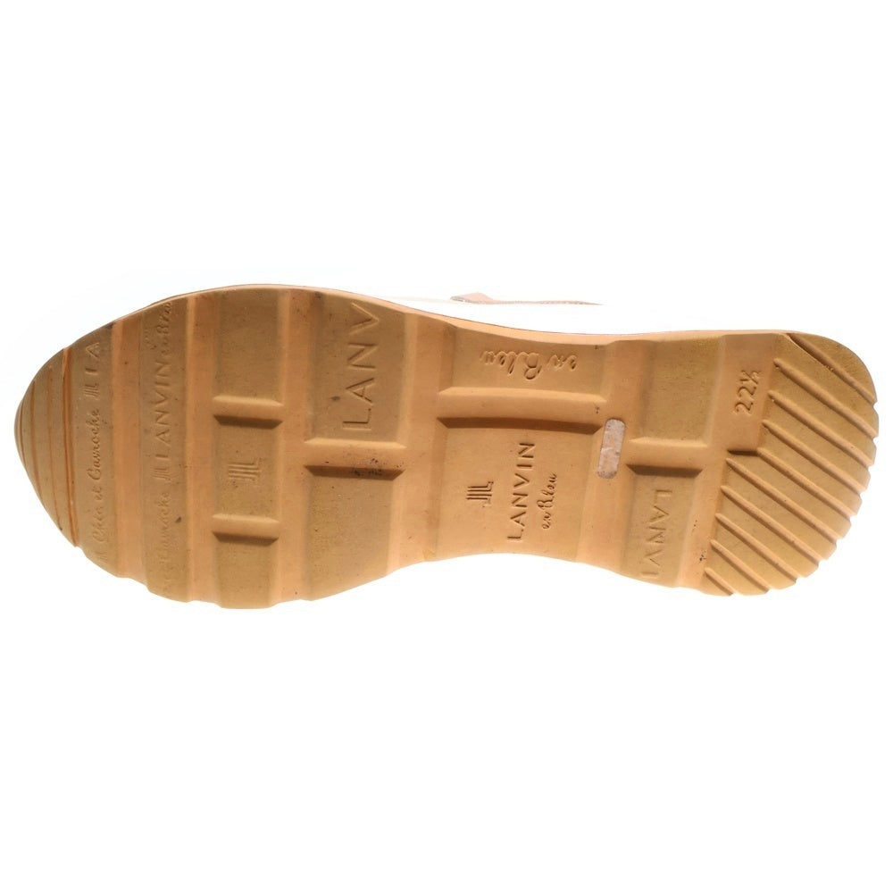 LANVIN(ランバン) ロゴラベル 厚底レースアップ ローカットスニーカー レディース ホワイト 2675