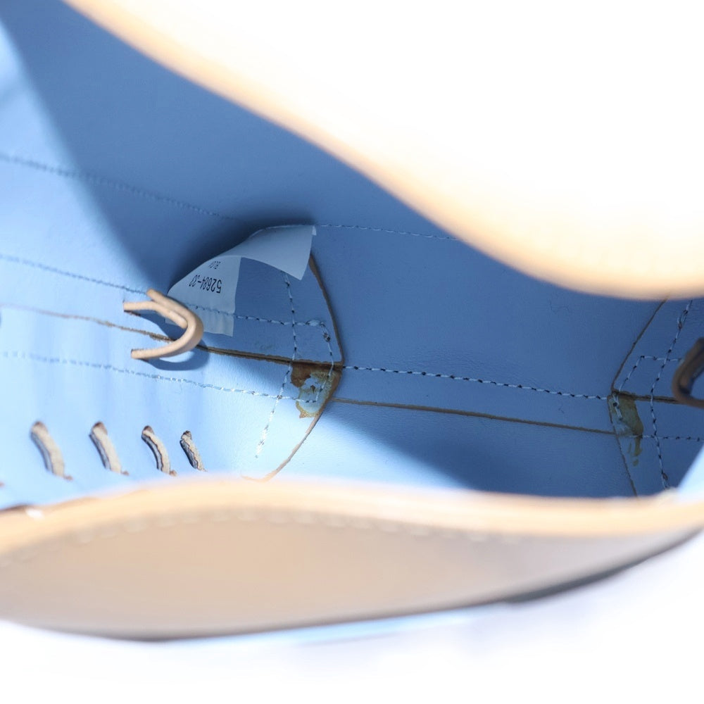 CAMPER(カンペール) レザーパンチングメッシュ ショルダーバッグ ブラウン/ライトブルー 52684-33 レディース