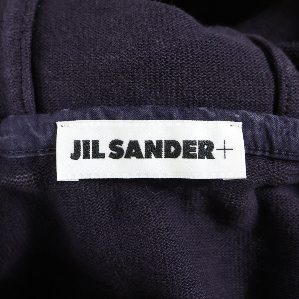 JIL SANDER +(ジルサンダープラス) ロゴパッチ プルオーバー フーデッド パーカー ネイビー J47GU0010