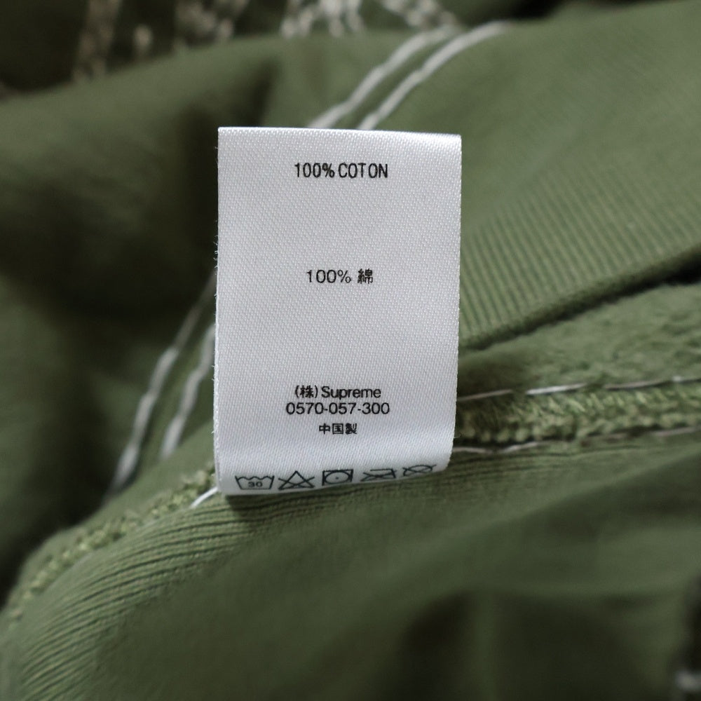 SUPREME(シュプリーム) 20AW Big Stitch Hooded Sweatshirt ビッグステッチ フーデッドスウェットシャツ プルオーバーパーカー フーディー グリーン