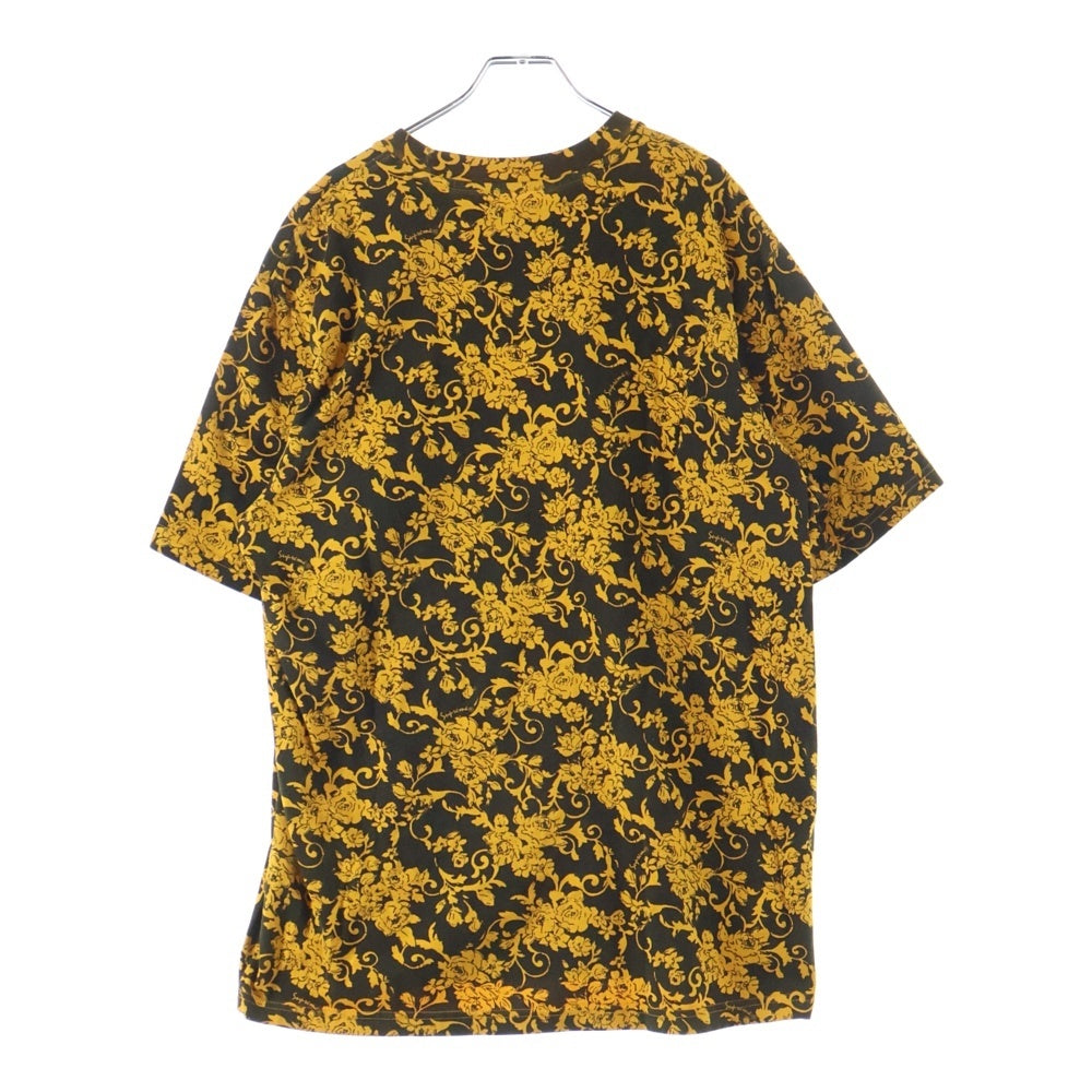 SUPREME(シュプリーム) 20SS Small Box Tee Black Floral フローラル スモールボックス ロゴ刺繍 クルーネック 半袖Tシャツ カットソー ブラック/イエロー