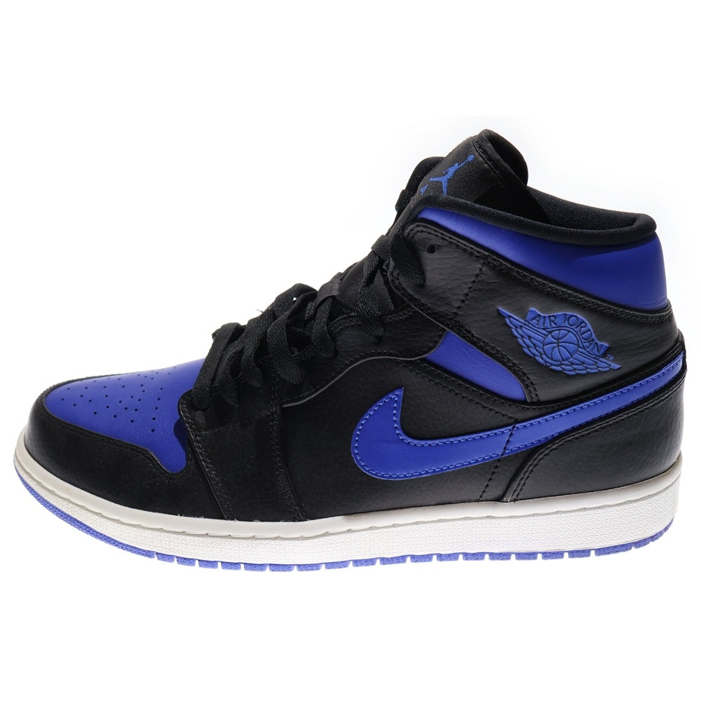 NIKE(ナイキ) AIR JORDAN 1 MID HYPER ROYAL エアジョーダン1 ハイパーロイヤル ミッドカットスニーカー ブラック/ブルー US10.5/28.5cm 554724-068 サイズUS10.5/28.5cm