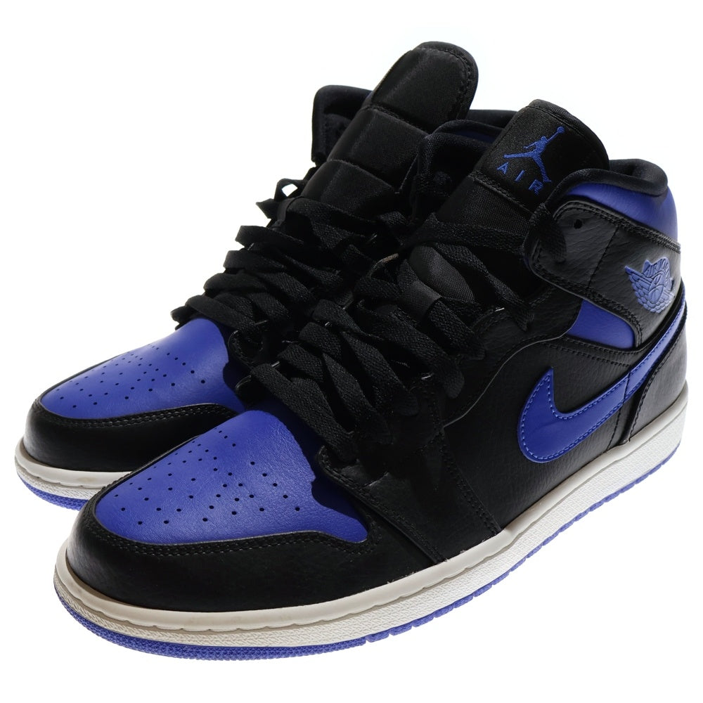 NIKE(ナイキ) AIR JORDAN 1 MID HYPER ROYAL エアジョーダン1 ハイパーロイヤル ミッドカットスニーカー ブラック/ブルー US10.5/28.5cm 554724-068 サイズUS10.5/28.5cm
