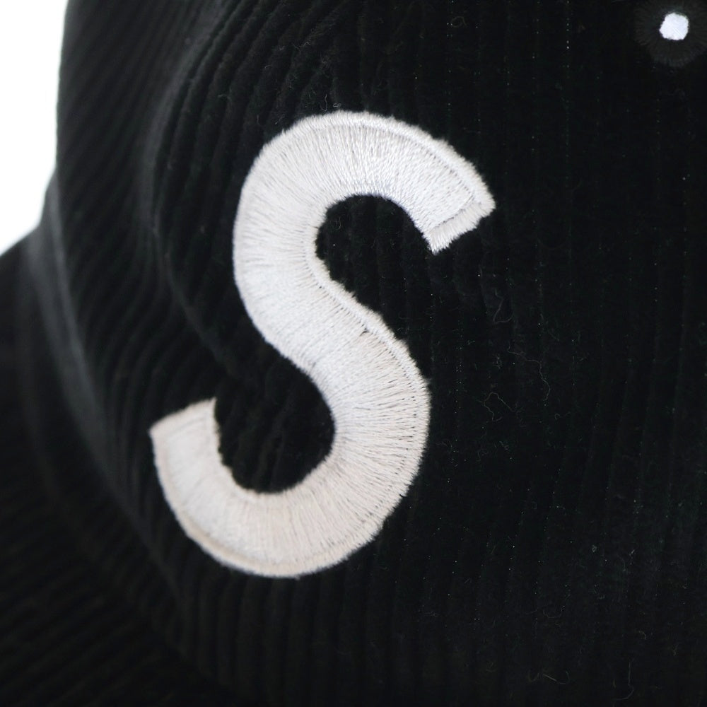 SUPREME(シュプリーム) 23AW CORDUROY S LOGO 6 PANEL コーデュロイ S ロゴ 6 パネル ブラック