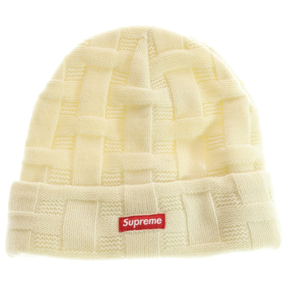 SUPREME(シュプリーム) 19AW Basket Weave Beanie バスケット ウェーブ ビーニー ニット帽 ホワイト
