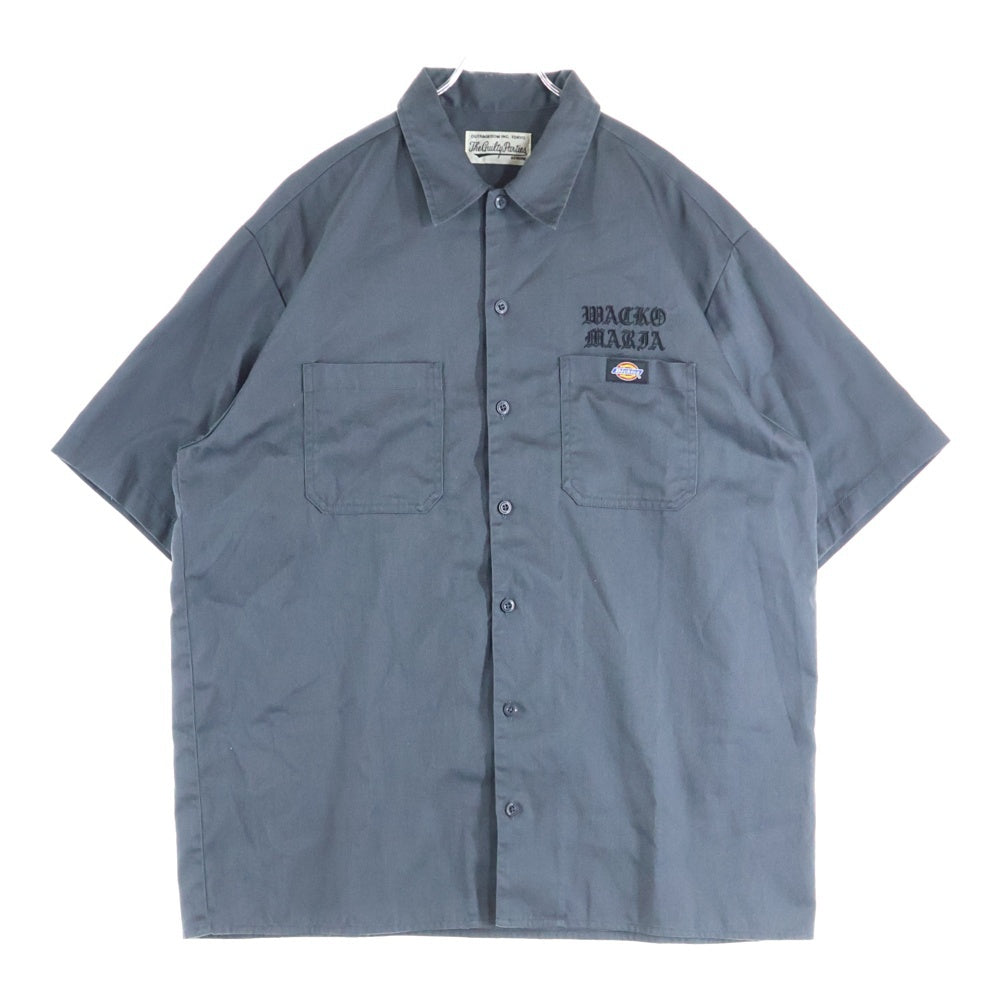 WACKO MARIA(ワコマリア) 24SS ×Dickies WORK SHIRT ディッキーズ 半袖 ワークシャツ グレー 24SS-WMS-DC01