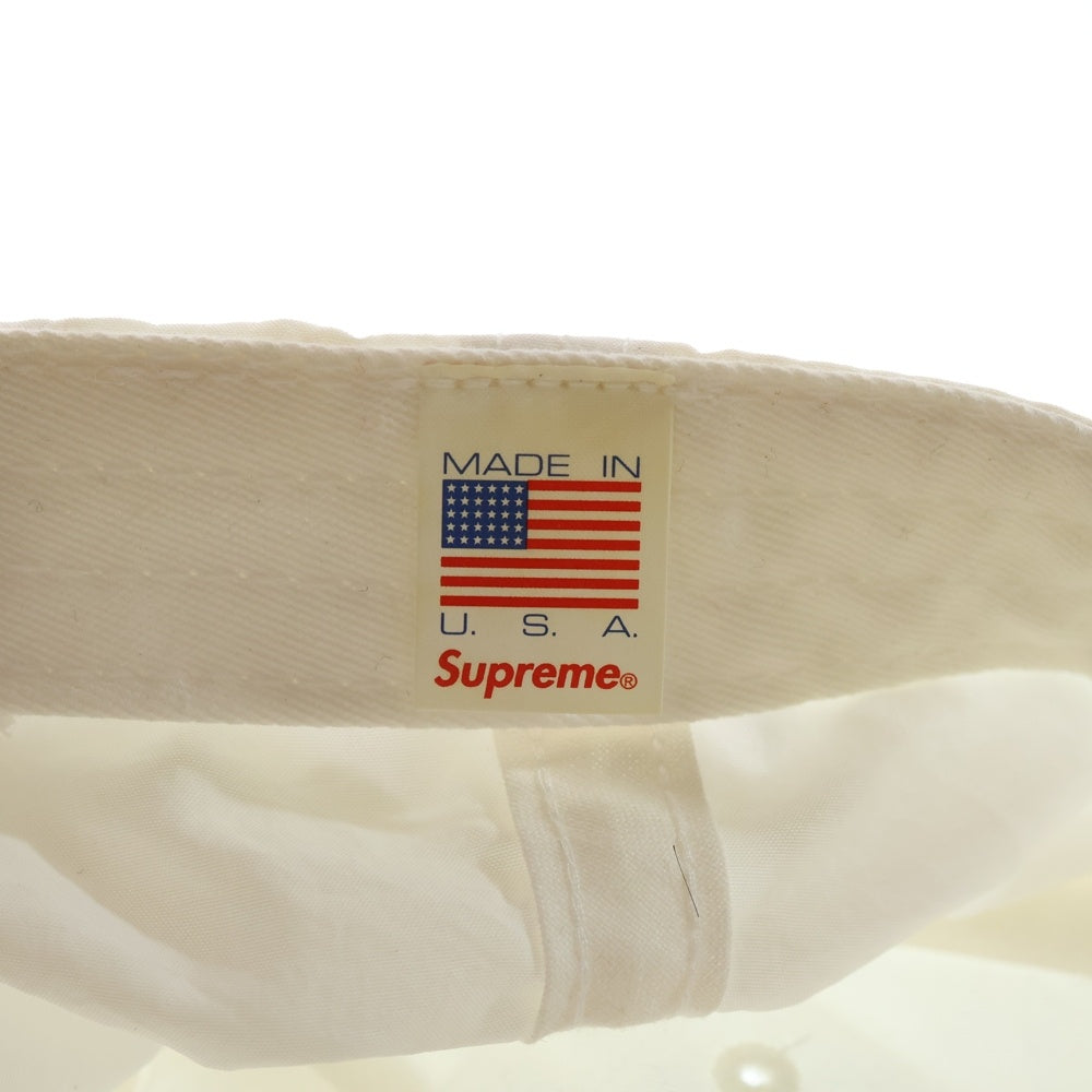 SUPREME(シュプリーム) 20SS Digital Logo 6-Panel デジタルロゴ刺繍 ナイロン 6パネルキャップ ホワイト
