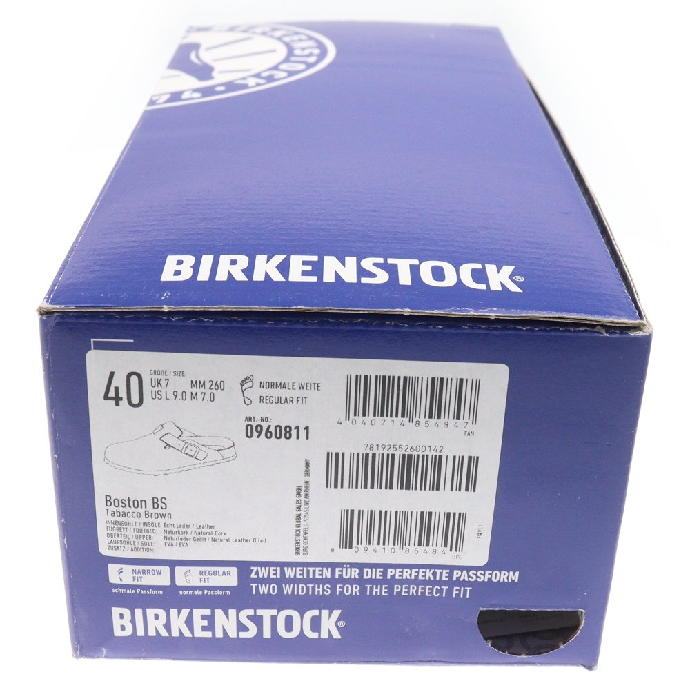 BIRKENSTOCK(ビルケンシュトック) Boston ボストン スウェードレザーサンダル タバコブラウン 0960811
