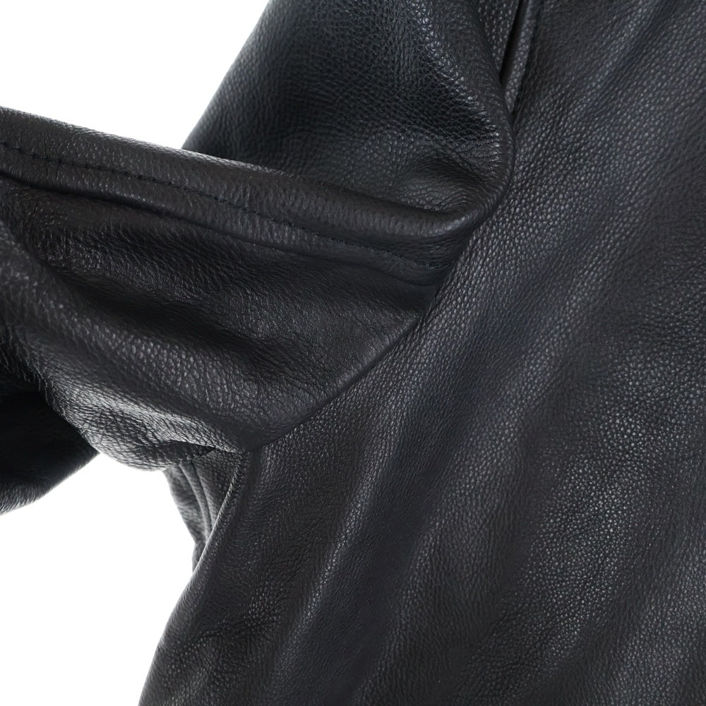 GUCCI(グッチ) シングルライダース レザージャケット ブラック