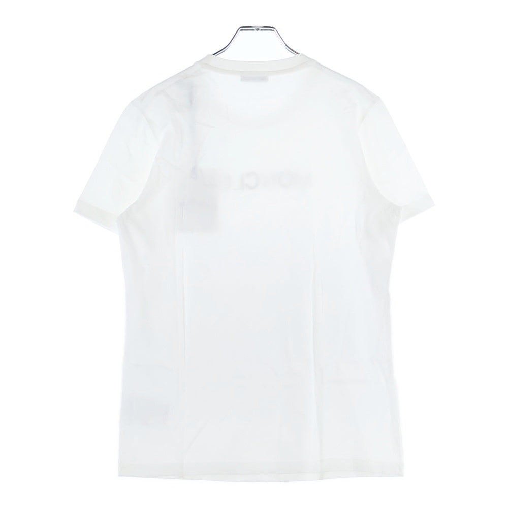MONCLER(モンクレール) SS T-SHIRT ラインストーンロゴ クルーネック半袖Tシャツカットソー ホワイト F20938C77110 V8058
