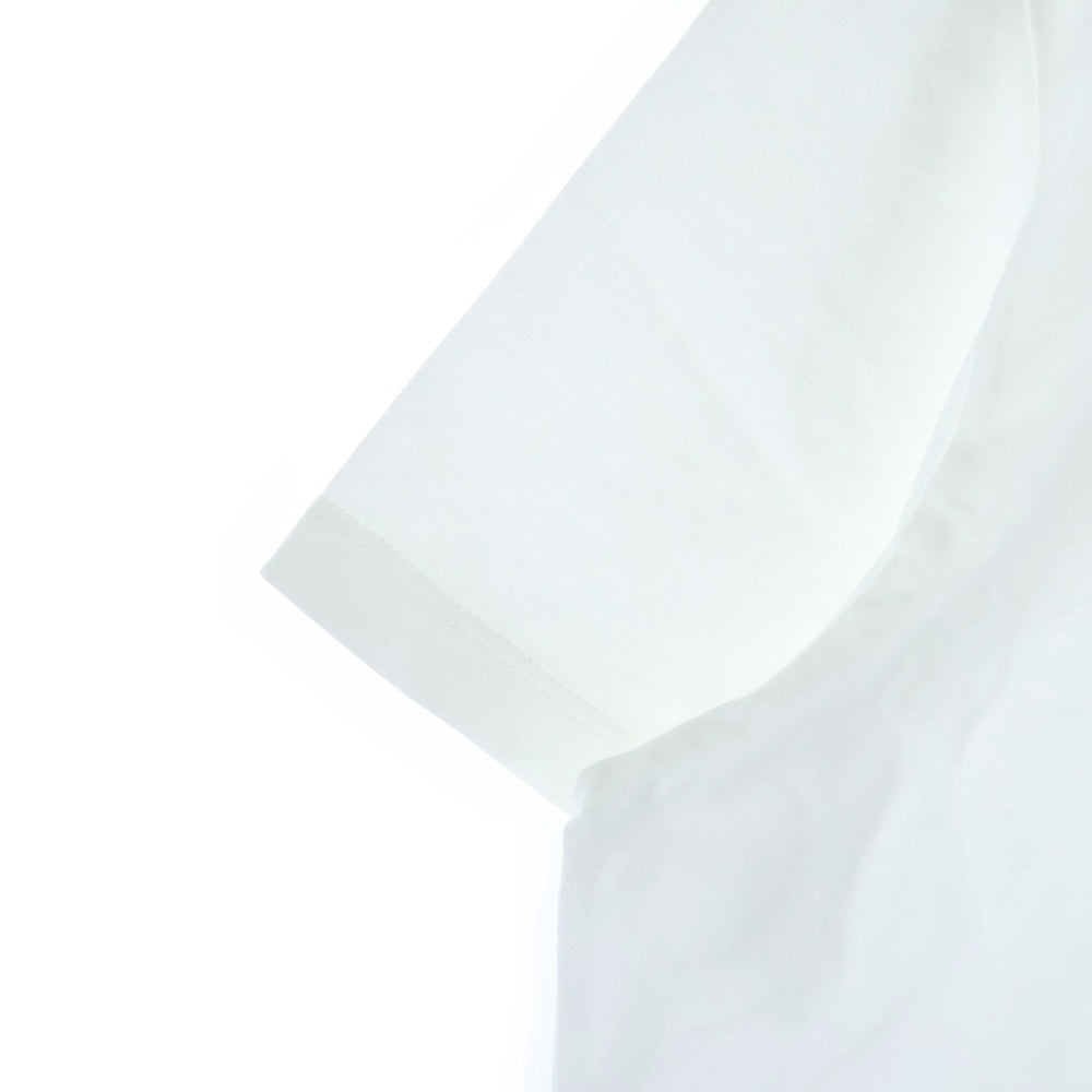 MONCLER(モンクレール) SS T-SHIRT ラインストーンロゴ クルーネック半袖Tシャツカットソー ホワイト F20938C77110 V8058