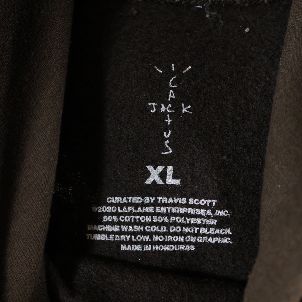 Cactus Jack(カクタスジャック) 20AW ×Mcdonald's CACTAS PACK HOODIE フロントロゴプリント プルオーバーパーカー ブラウン