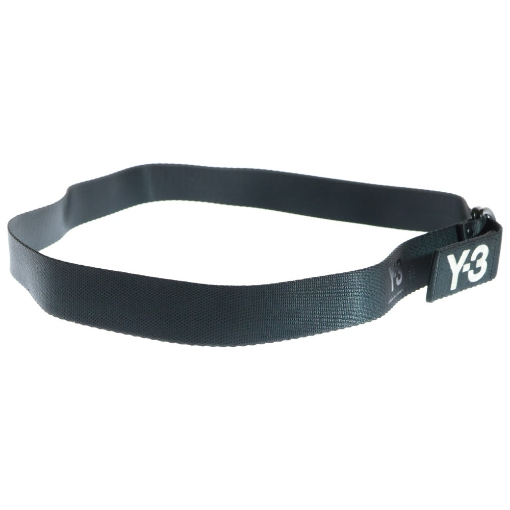 Y-3(ワイスリー) CLASSIC LOGO BELT ロゴ刺繍 ナイロンベルト ブラック