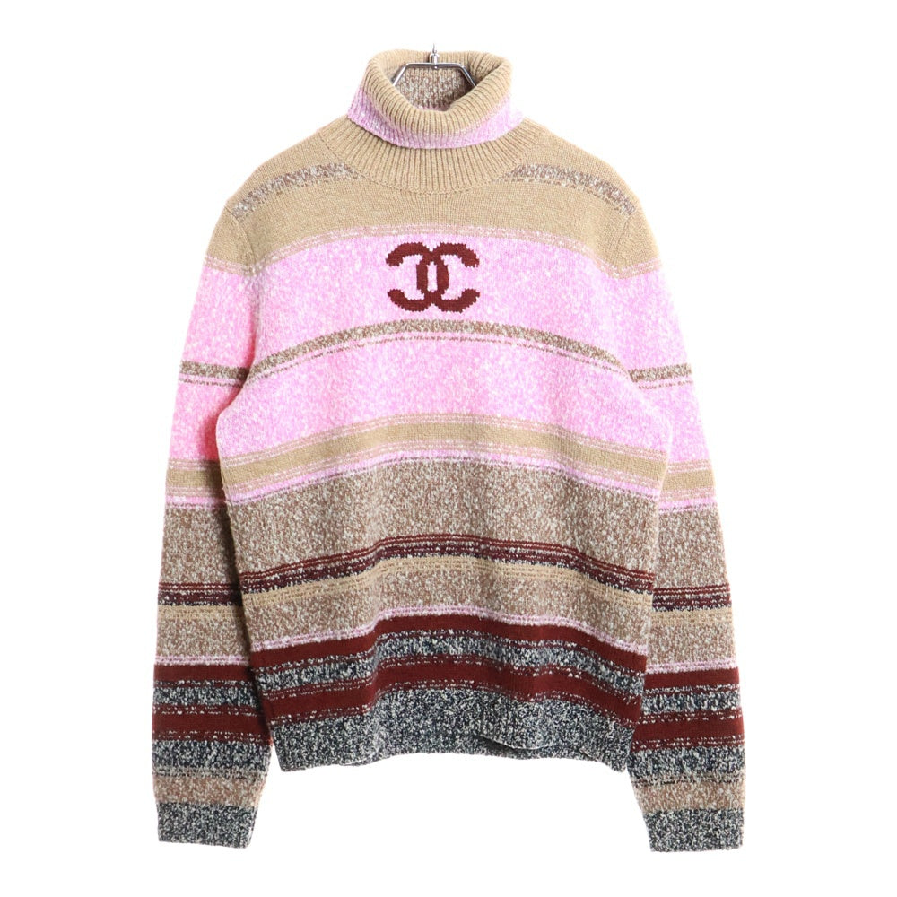 CHANEL(シャネル) ココネージュ タートルネック マルチボーダー ニット