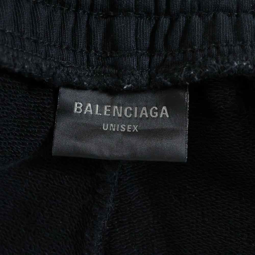 BALENCIAGA(バレンシアガ) F1 TOP LEAGUE BAGGY ダメージ加工 マルチロゴプリント トップリーグバギーパンツ ブラック 767853 TPVF1