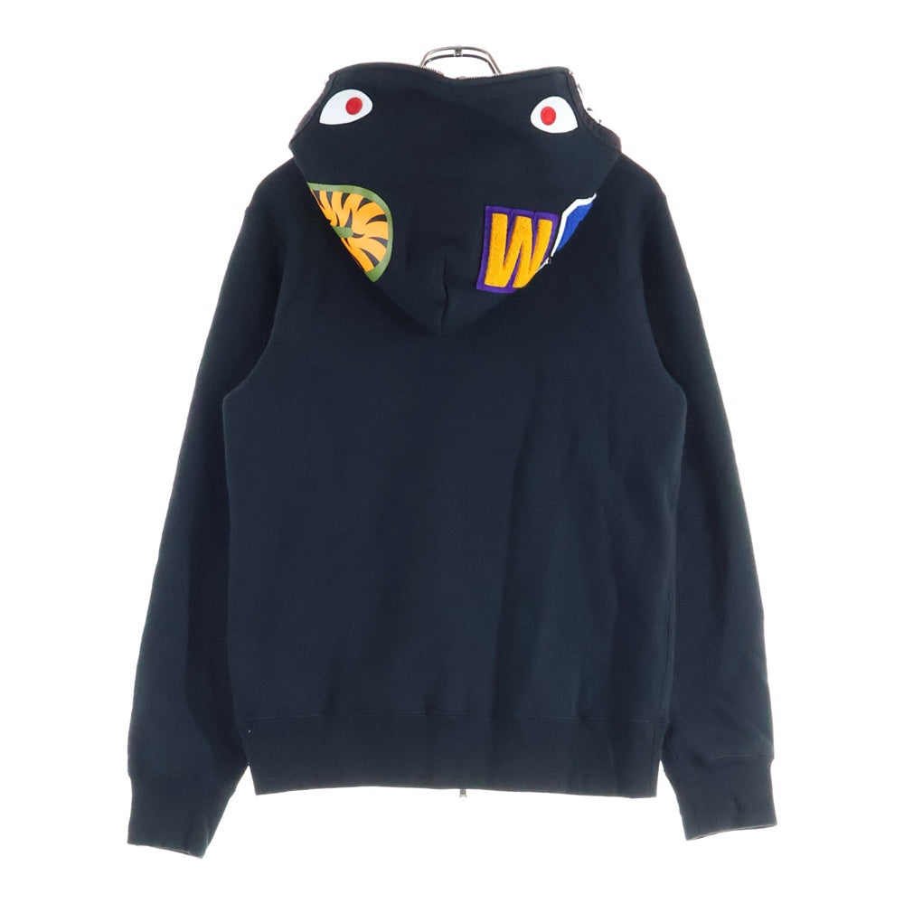 A BATHING APE(アベイシングエイプ) SHARK FULL ZIP HOODIE フルジップ シャークフーデッドジップアップパーカー ブラック 001ZPG801001X