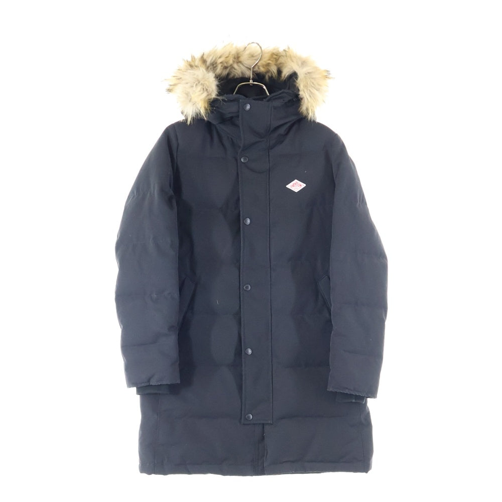 DANTON(ダントン) ファー付き フーデッドダウンジャケット ブラック