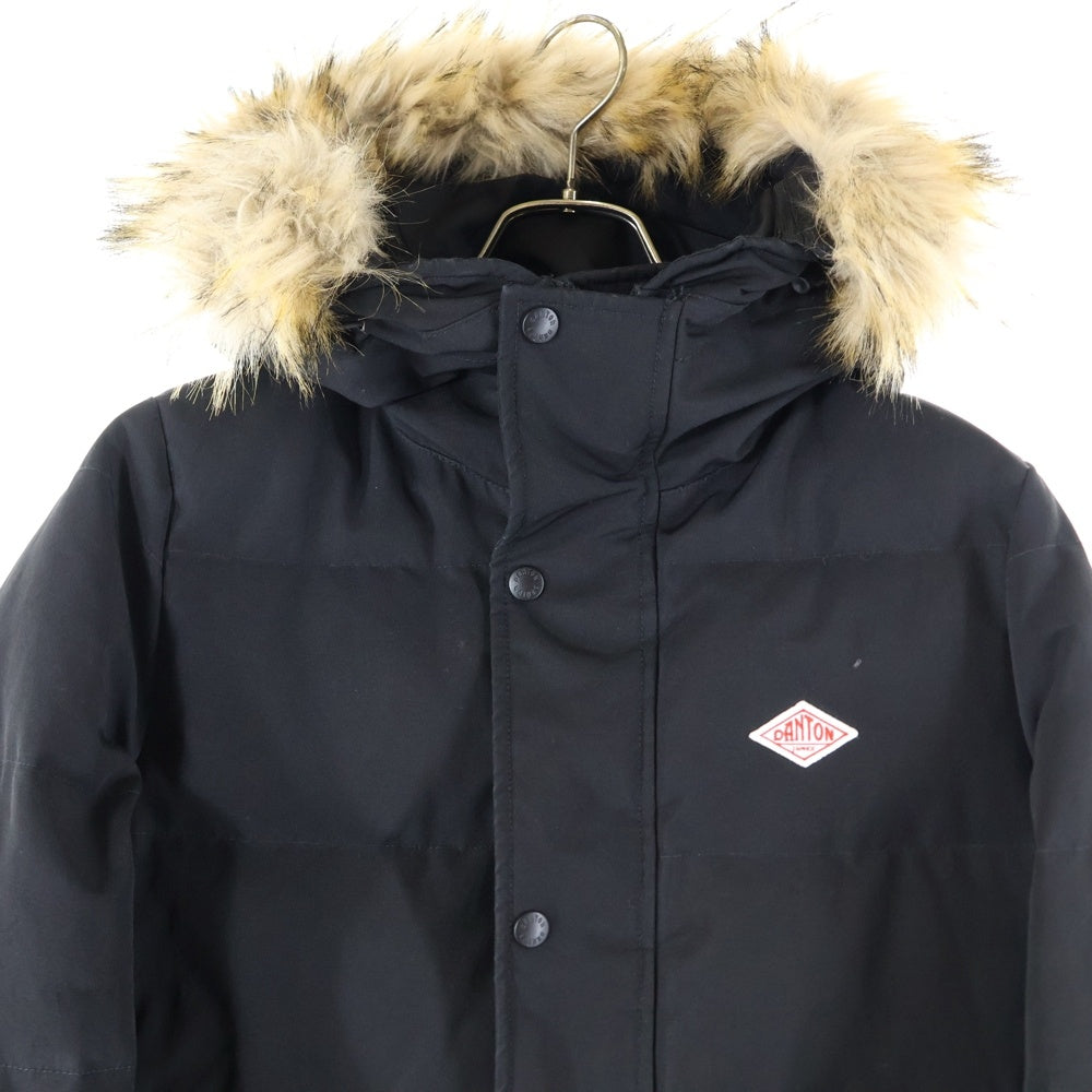 DANTON(ダントン) ファー付き フーデッドダウンジャケット ブラック FA12-111-02 レディース