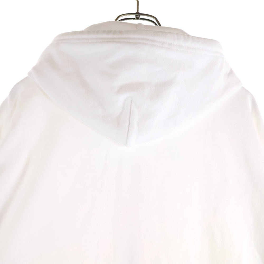 CHROME HEARTS(クロムハーツ) SWTSHRT HD ZIP アームロゴ ジップアップ パーカー ホワイト/ブルー